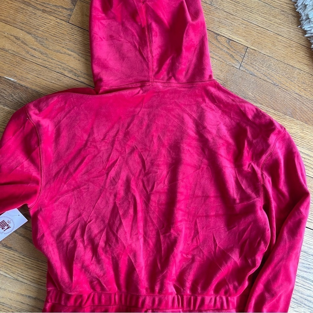 NEW Juicy Couture Velour One Piece Jumpsuit Flash Red Barbie Size XXL NWT - Picture 8 of 9
